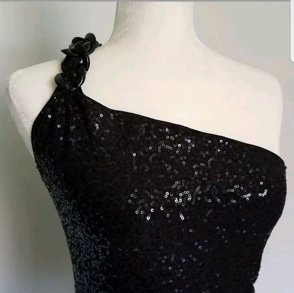 Cache One Shoulder Sequin Sexy Top Size Small - Picture 2 of 7